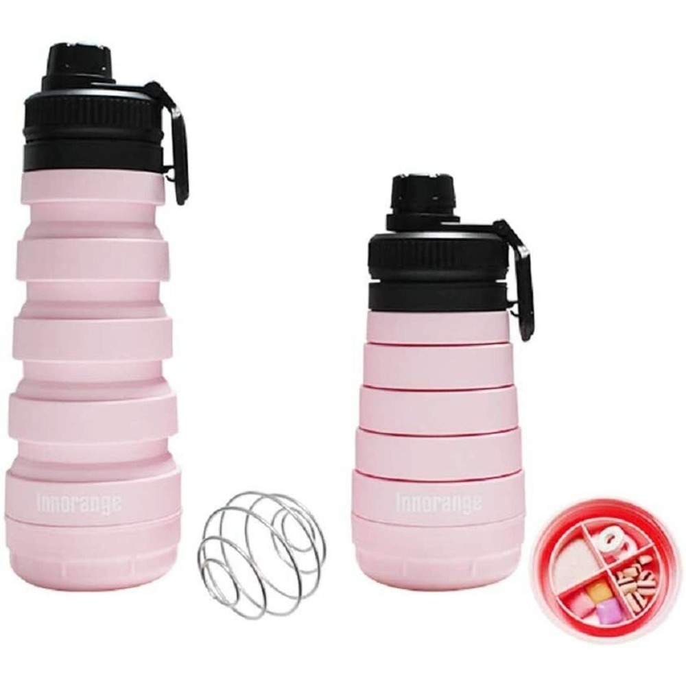 Collapsible Water Bottle w/Shaker Ball Foldable Silicone Food Grade 26oz/750ML
